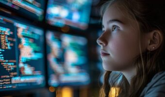 child-explores-technology-stockcake